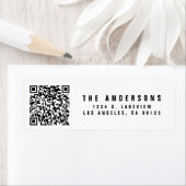 Creëer uw eigen QR-code | Modern retouradres Etiket (Insitu)
