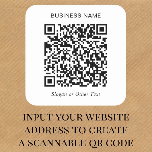 Creëer Uw eigen QR-code promoten Vierkante Sticker