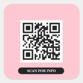 Creëer uw eigen QR-code Roze kleurige rendy Vierkante Sticker