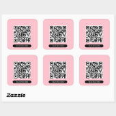Creëer uw eigen QR-code Roze kleurige rendy Vierkante Sticker (Vel)