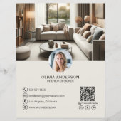 Creëer uw eigen QR-code social media bedrijf Flyer (Voorkant)