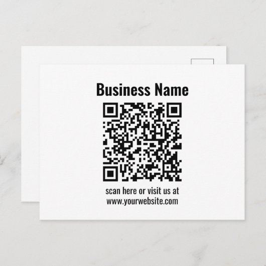 Creëer Uw eigen QR-code | Transperant Briefkaart (Voorkant / Achterkant)