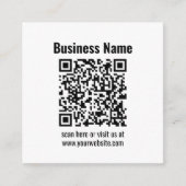 Creëer Uw eigen QR-code | Transperant Informatiekaartje (Voorkant)
