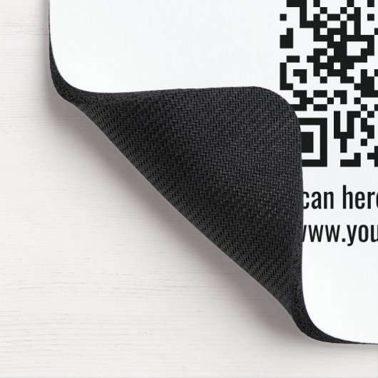 Creëer Uw eigen QR-code | Transperant Muismat (Hoek)