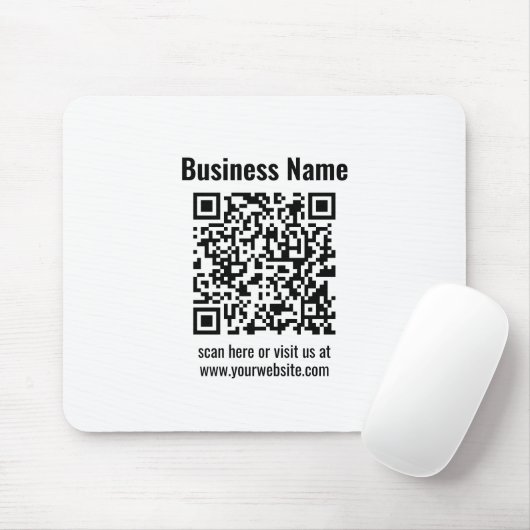 Creëer Uw eigen QR-code | Transperant Muismat (Met muis)
