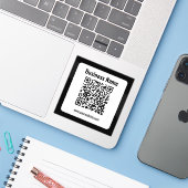 Creëer Uw eigen QR-code | Transperant Sticker (Laptop met iPhone)