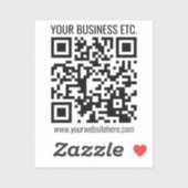 Creëer Uw eigen QR-code | wit Sticker (Vel)