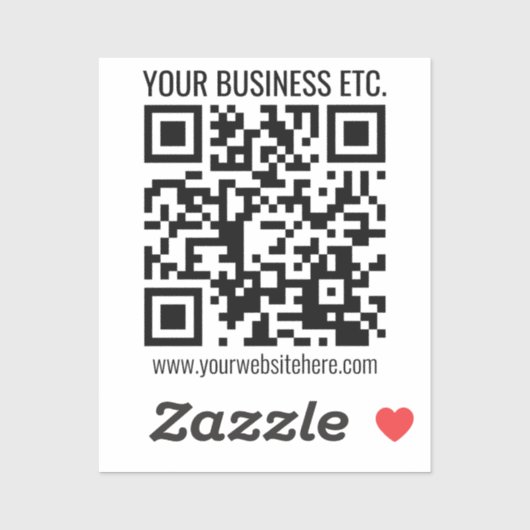 Creëer Uw eigen QR-code | wit Sticker (Vel)