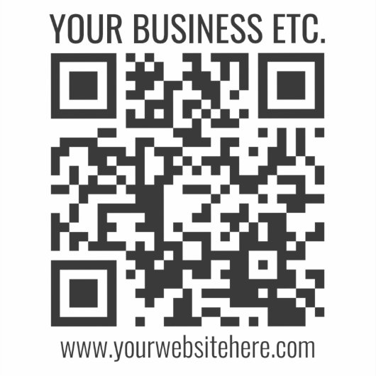 Creëer Uw eigen QR-code | wit Sticker (Voorkant)