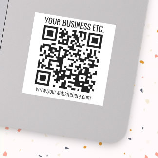 Creëer Uw eigen QR-code | wit Sticker