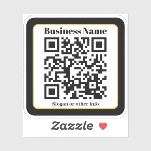 Creëer Uw eigen QR-code | Zwart Goud Transparant Sticker (Vel)