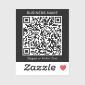 Creëer Uw Eigen QR Code Zwart Promotie Sticker (Vel)