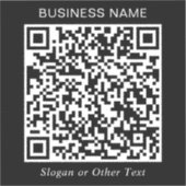 Creëer Uw Eigen QR Code Zwart Promotie Sticker (Voorkant)