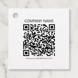 Creëer Uw eigen QR-code   Zwart-Wit Bedankjes Labels