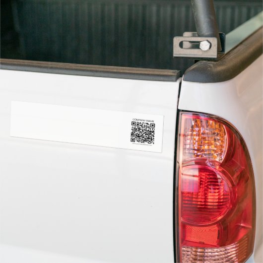 Creëer Uw eigen QR-code | Zwart-Wit Bumpersticker (Op Truck)
