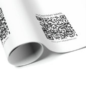 Creëer Uw eigen QR-code | Zwart-Wit Cadeaupapier (Rol Hoek)