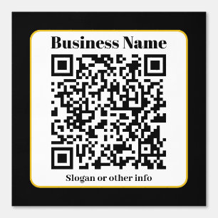 Creëer Uw eigen QR-code Zwart Wit Gouden Rand Behang