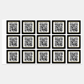 Creëer Uw eigen QR-code | Zwart Wit Gouden Rand Labels (Vel)