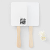 Creëer Uw eigen QR-code | Zwart-Wit Handwaaier (Voorkant en achterkant)