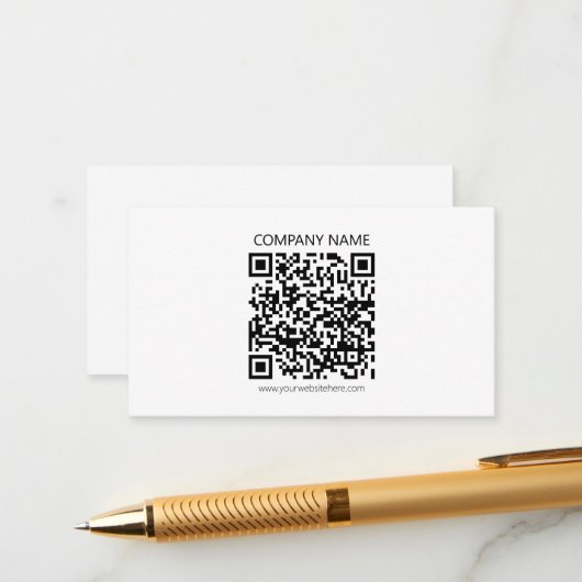 Creëer Uw eigen QR-code | Zwart-Wit Informatiekaartje (Voorkant / Achterkant in situ)
