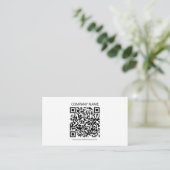Creëer Uw eigen QR-code | Zwart-Wit Informatiekaartje (Staand voorkant)