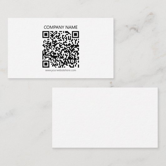 Creëer Uw eigen QR-code | Zwart-Wit Informatiekaartje (Voorkant / Achterkant)