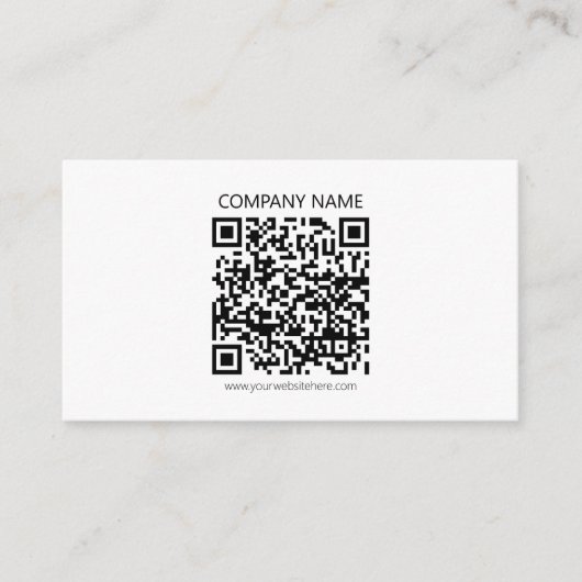 Creëer Uw eigen QR-code | Zwart-Wit Informatiekaartje (Voorkant)