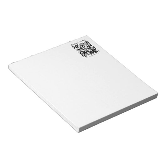 Creëer Uw eigen QR-code | Zwart-Wit Notitieblok (Schuin)