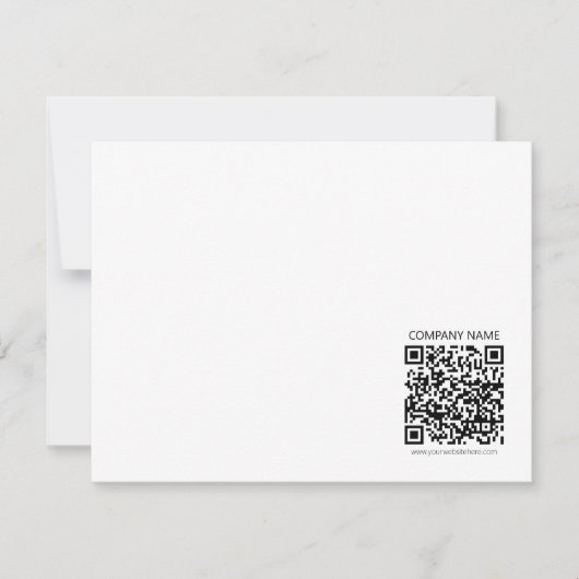 Creëer Uw eigen QR-code | Zwart-Wit Notitiekaartje (Voorkant)