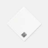 Creëer Uw eigen QR-code | Zwart-Wit Servet (Hoek)