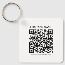 Creëer Uw eigen QR-code | Zwart-Wit Sleutelhanger