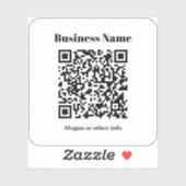 Creëer Uw eigen QR-code | Zwart-wit Sticker (Vel)