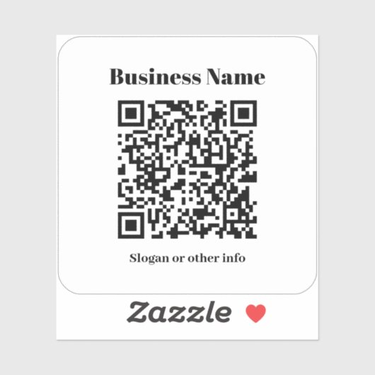 Creëer Uw eigen QR-code | Zwart-wit Sticker (Vel)