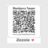 Creëer Uw eigen QR-code | Zwart-wit Sticker (Vel)