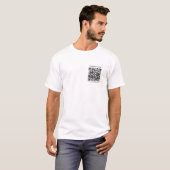 Creëer Uw eigen QR-code | Zwart-Wit T-shirt (Voorkant volledig)