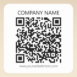 Creëer Uw eigen QR-code | Zwart-Wit Vierkante Sticker