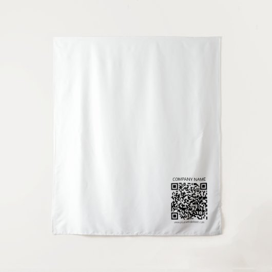 Creëer Uw eigen QR-code | Zwart-Wit Wandkleed (Voorkant)