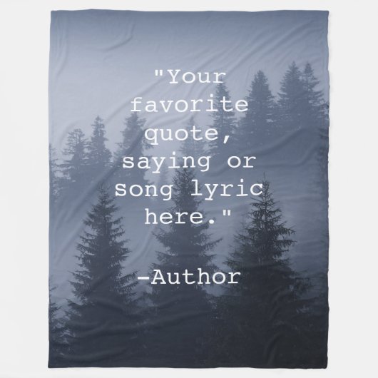 Creëer Uw eigen Quote Natuur Landscape Fleece Deken (Voorkant)