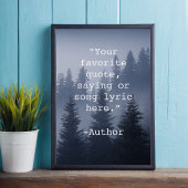 Creëer Uw eigen Quote Natuur Landscape Poster