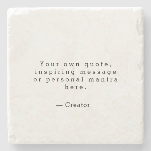 Creëer Uw eigen Quote Stone Onderzetter (Voorkant)