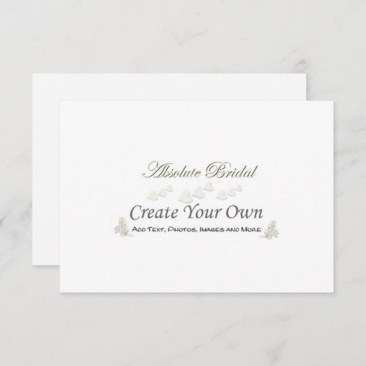 Creëer Uw eigen R.S.V.P.s. RSVP Kaartje (Voorkant / Achterkant)