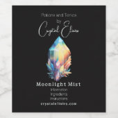 Creëer Uw eigen Rainbow Crystals Apothecary Label Wijn Etiket (Enkel label)