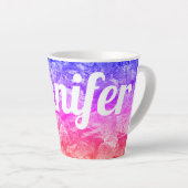 Creëer Uw eigen Rainbow Ombre Abstracte Kunst Foto Latte Mok (Rechterhoek)