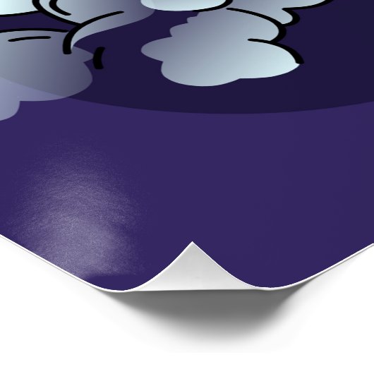 Creëer Uw eigen raketschip Paarse Perfect Poster (Hoek)