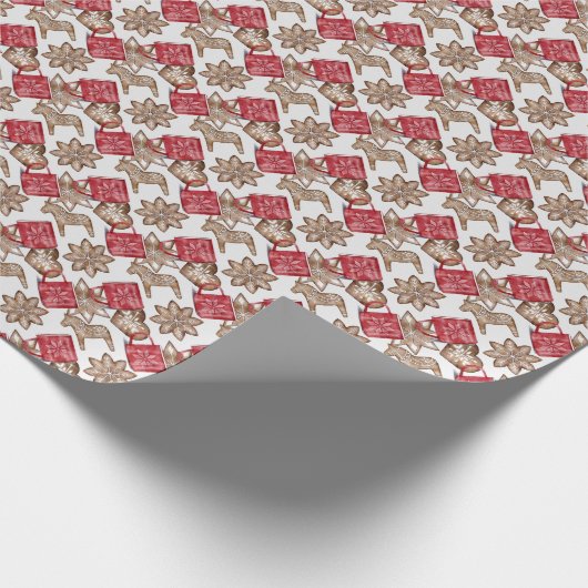 Creëer Uw eigen Red & Gold Hygge Cookies & Cacao Cadeaupapier (Hoek)