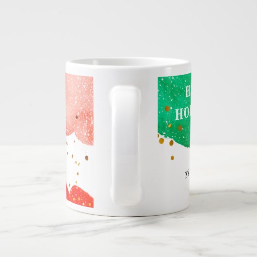 Creëer Uw eigen Red Green Waterverf Holiday Mok (Achterkant)