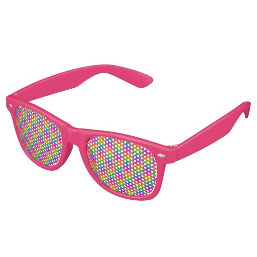 Creëer Uw eigen Regenboog Gingham Retro Zonnebril (Gekanteld)