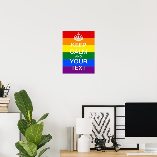 Creëer uw eigen regenboog "KEEP KALM" Poster! Poster (Thuiskantoor)