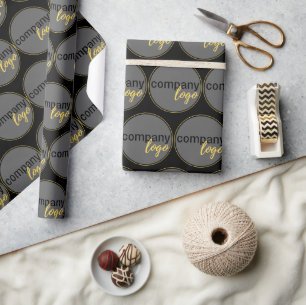 CREËER UW EIGEN REPETERENDE PATROON BUSINESS LOGO CADEAUPAPIER