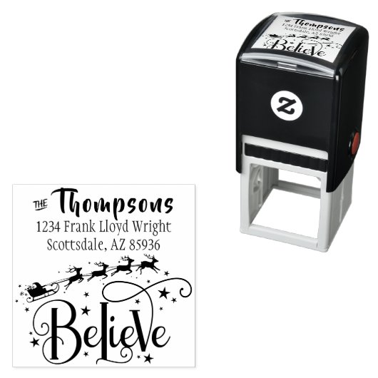 Creëer Uw eigen retouradres Kerst Kaart Zelfinktende Stempel (In situ)